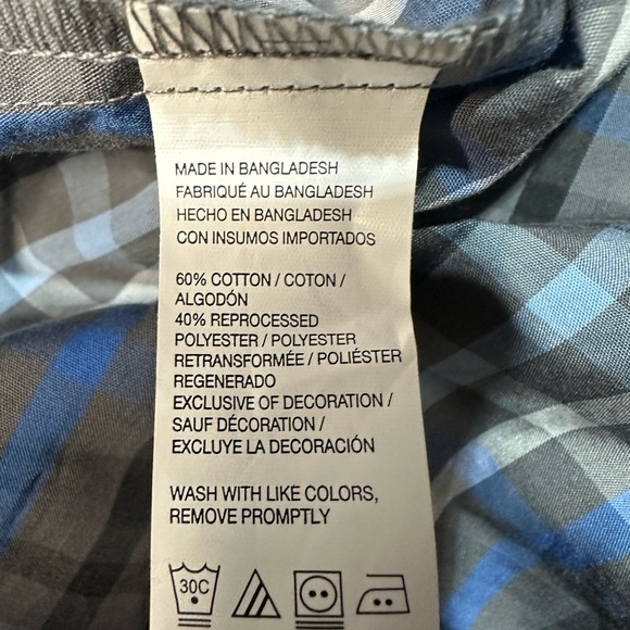 NWOT Men's Big & Tall IZOD Classic Plaid Long Sleeve Button Down Shirt Size 2XLT - Picture 5 of 6